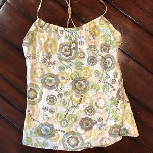Ripcurl floral wood bead top